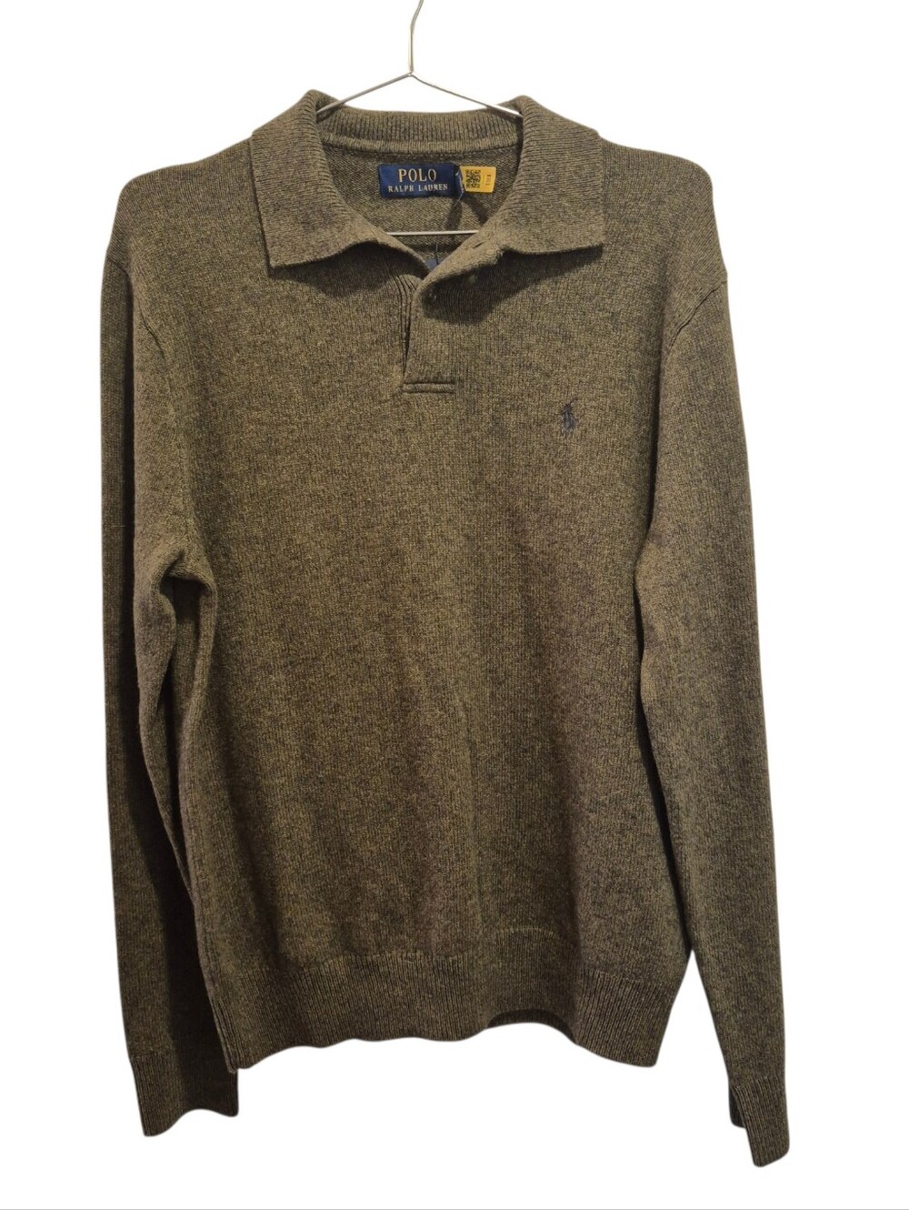 New Polo Ralph Lauren Knit Wool Blend Sweater Green Size Medium Long Sleeve NWT